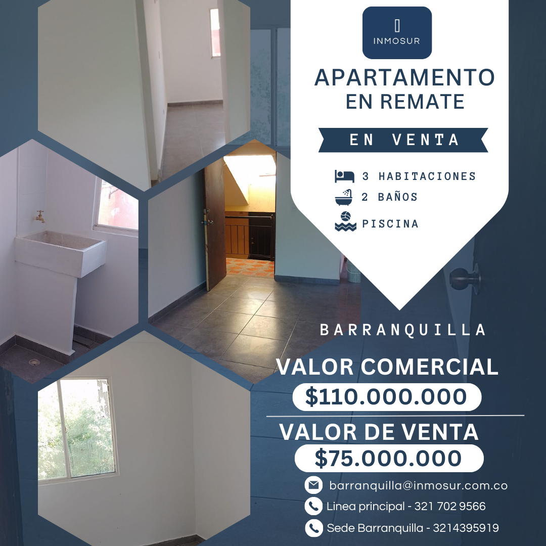 Post de instagram inmobiliaria pisos elegante azul blanco